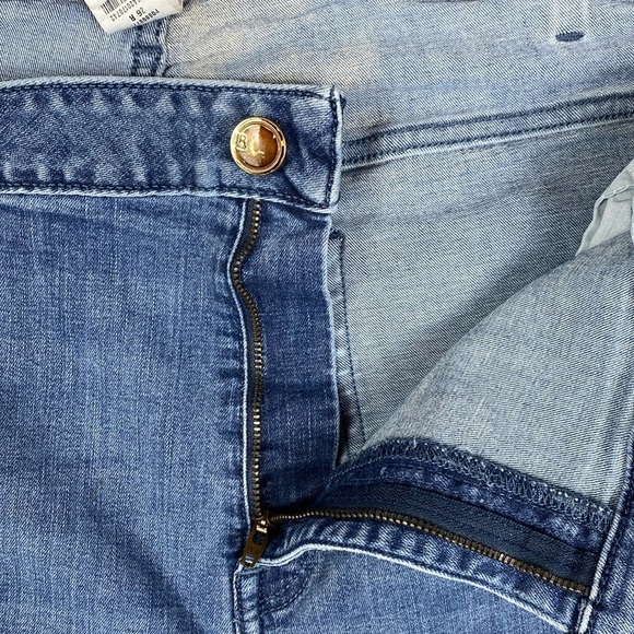 Lane Bryant distressed skinny jeans size 26 raw hem high waisted - Picture 3 of 14